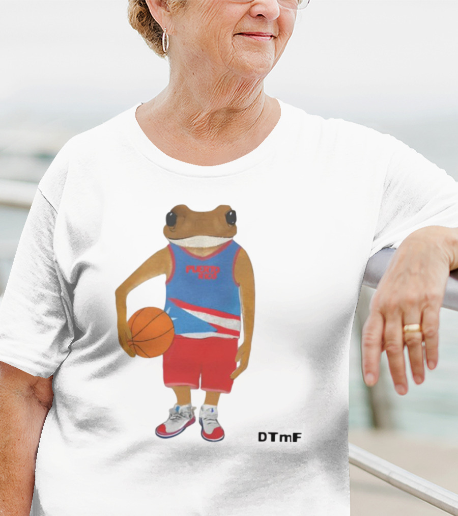 Dtmf Concho Puerto Rico Basketball Frog T-Shirt