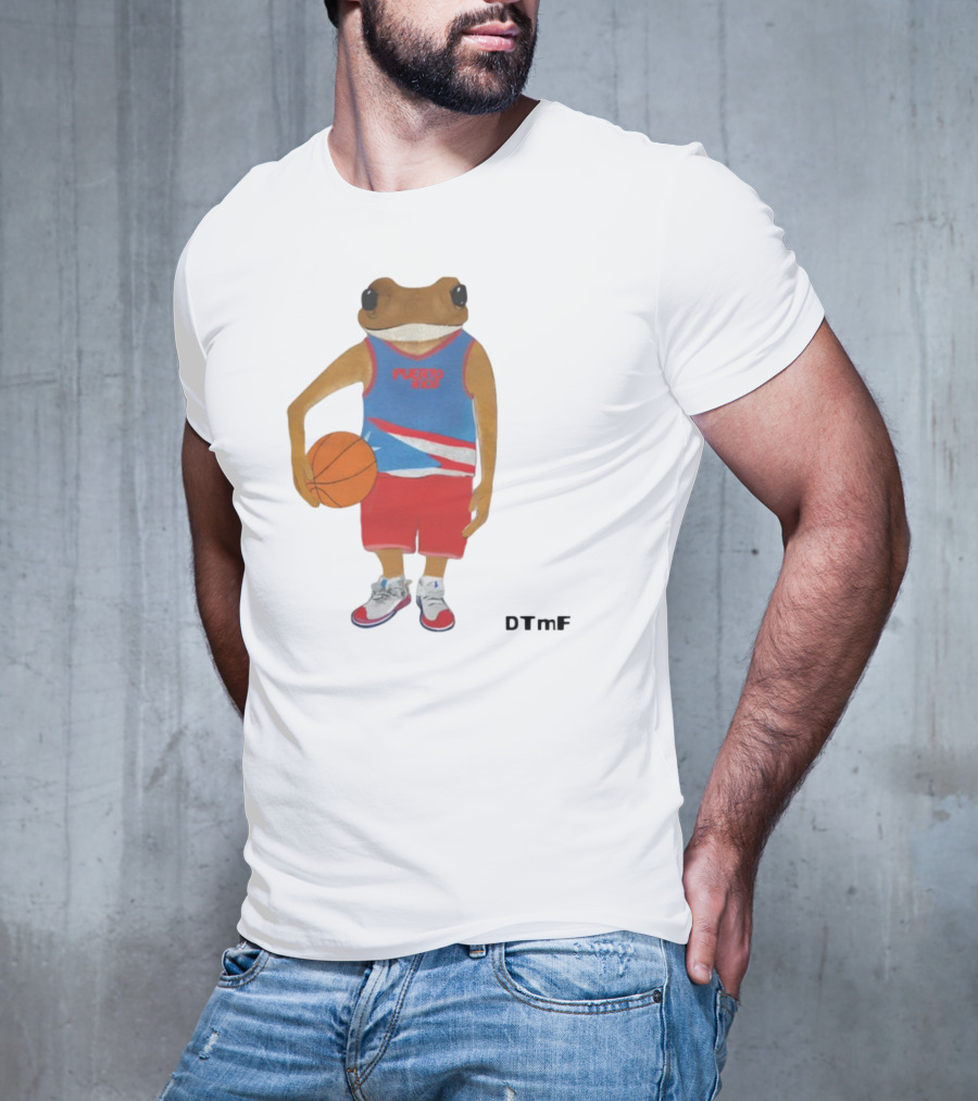 Dtmf Concho Puerto Rico Basketball Frog T-Shirt