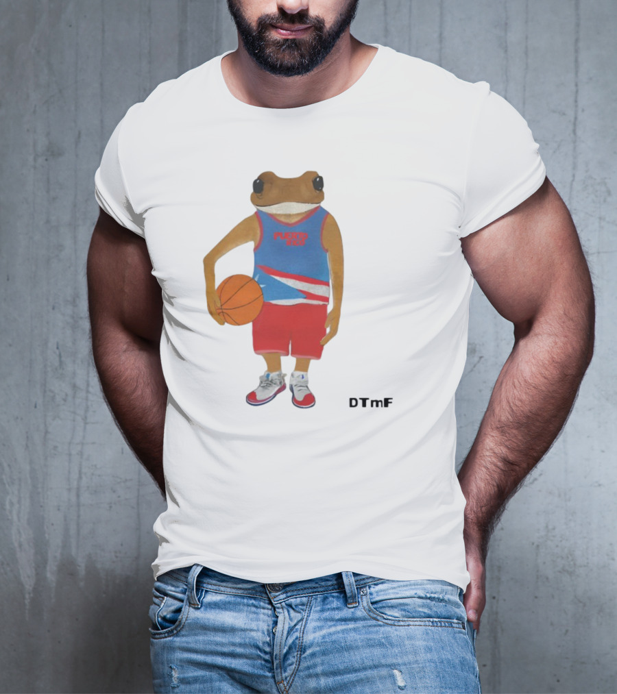 Dtmf Concho Puerto Rico Basketball Frog T-Shirt
