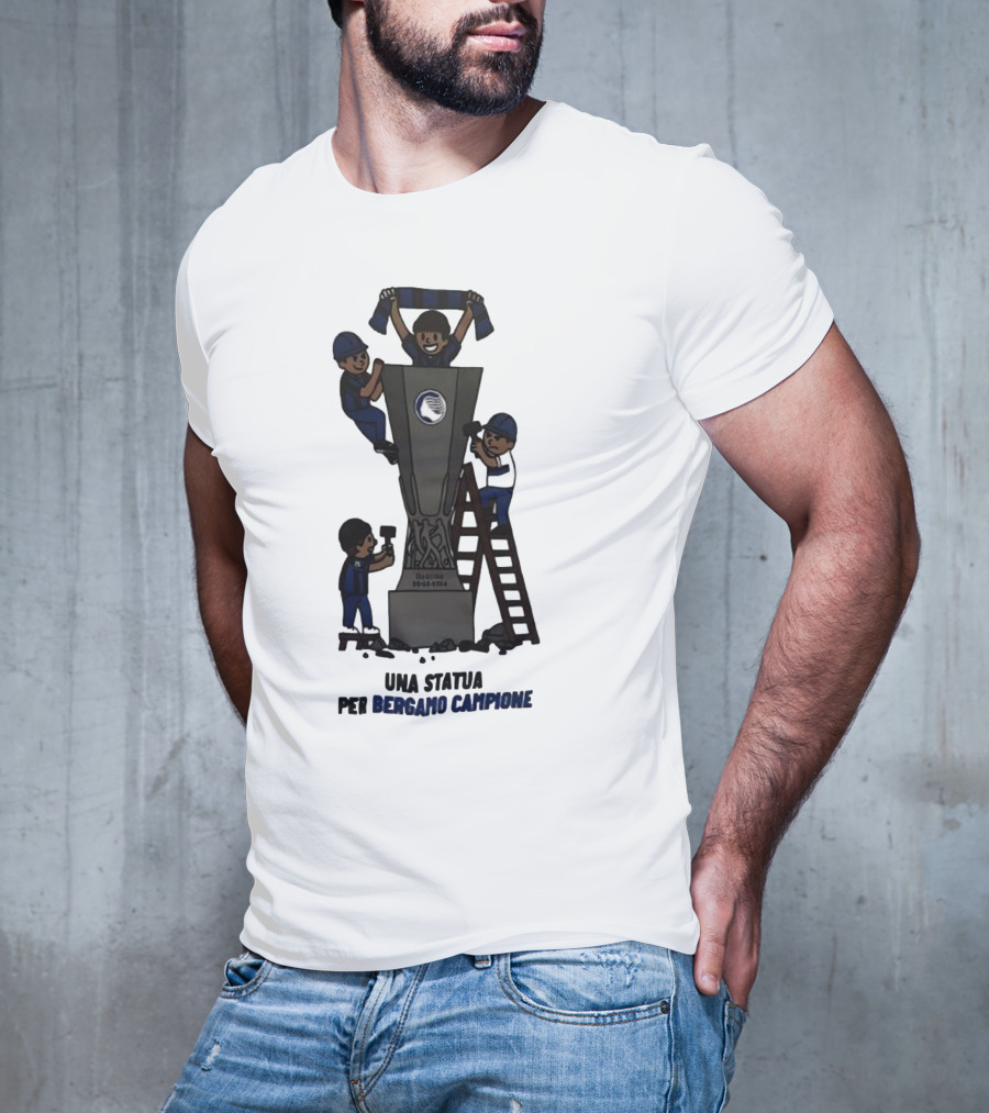 Dublino 22 05 2024 Europa League Cup Una Statua Per Bergamo Campione T-Shirt