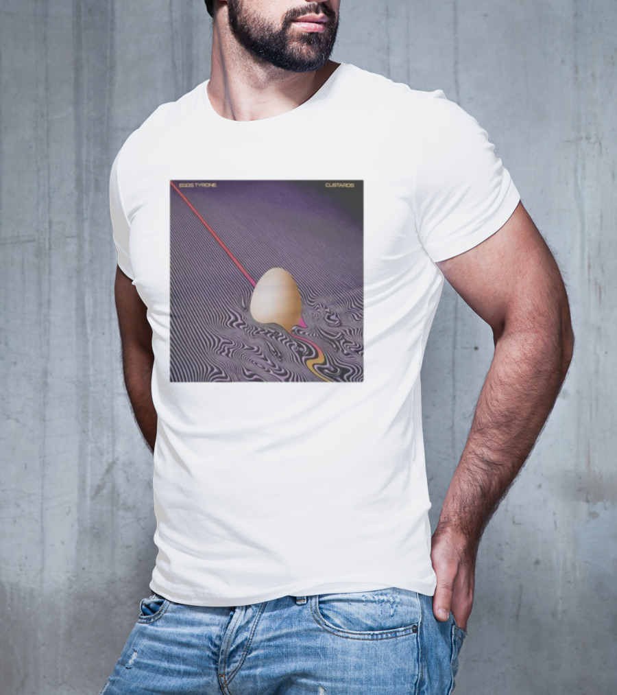 Eggs Tyrone Custards Optical Illusion Stripes With Egg T-Shirt