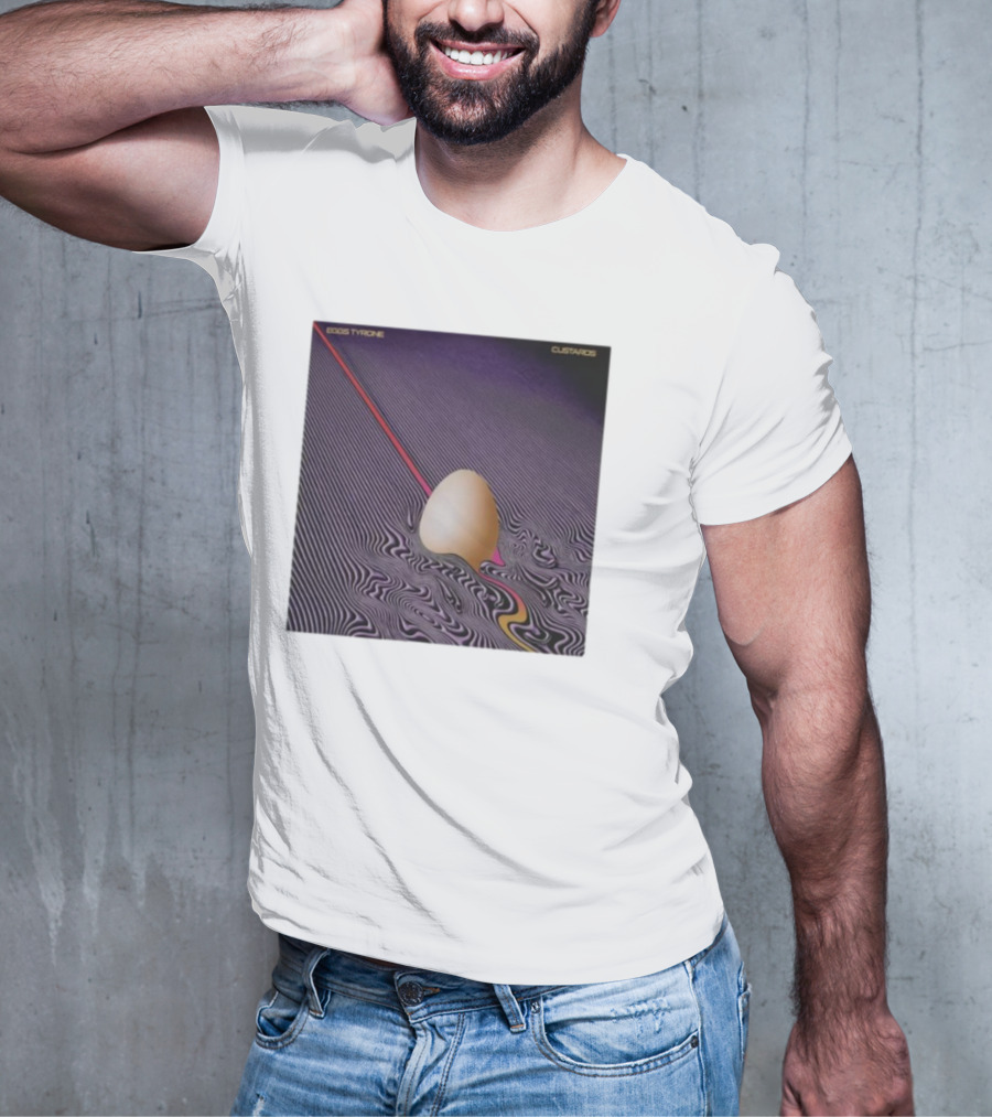 Eggs Tyrone Custards Optical Illusion Stripes With Egg T-Shirt