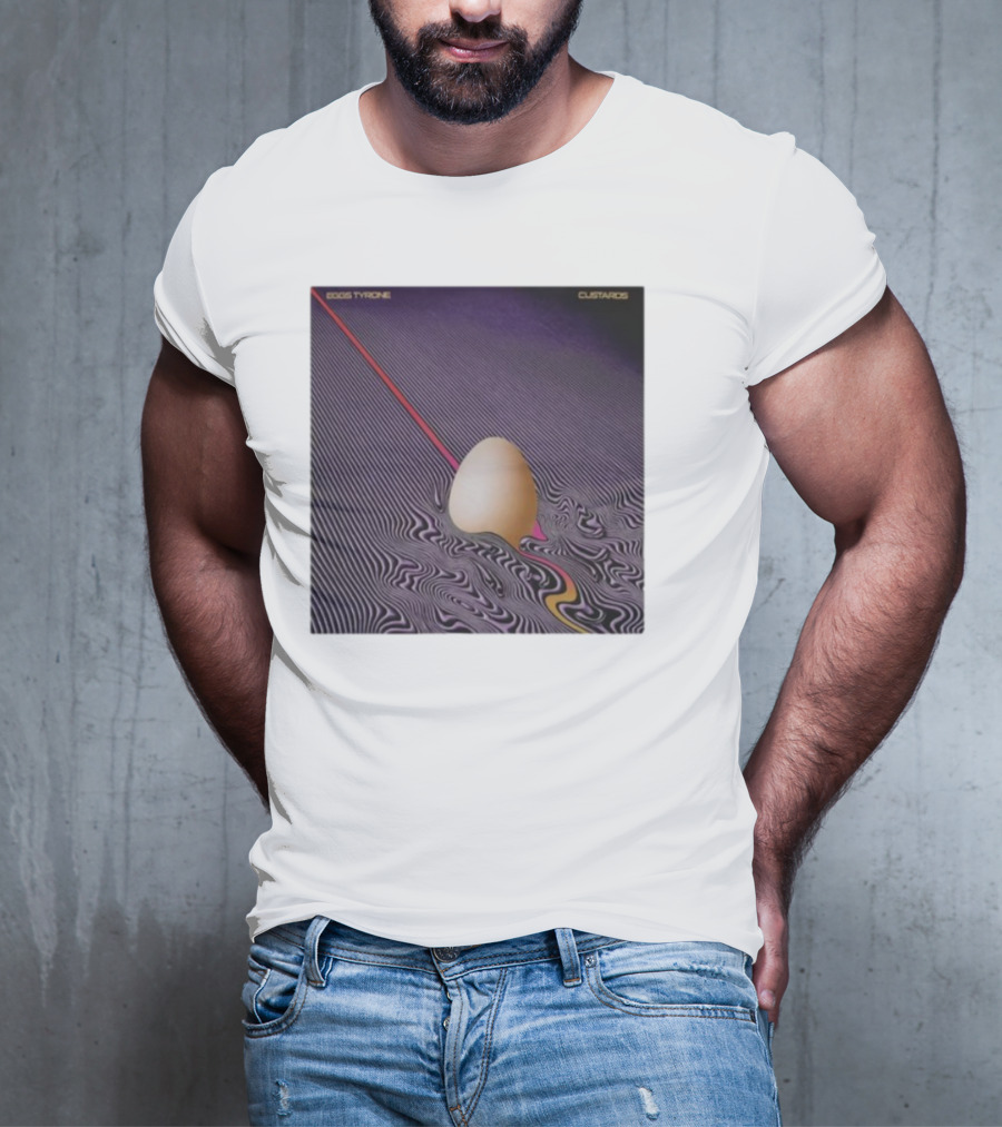 Eggs Tyrone Custards Optical Illusion Stripes With Egg T-Shirt