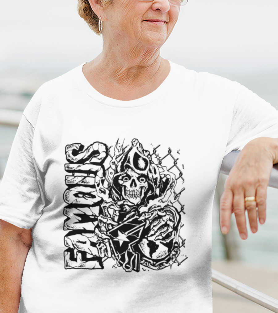 Famous Hardcore Creature Illustration T-Shirt