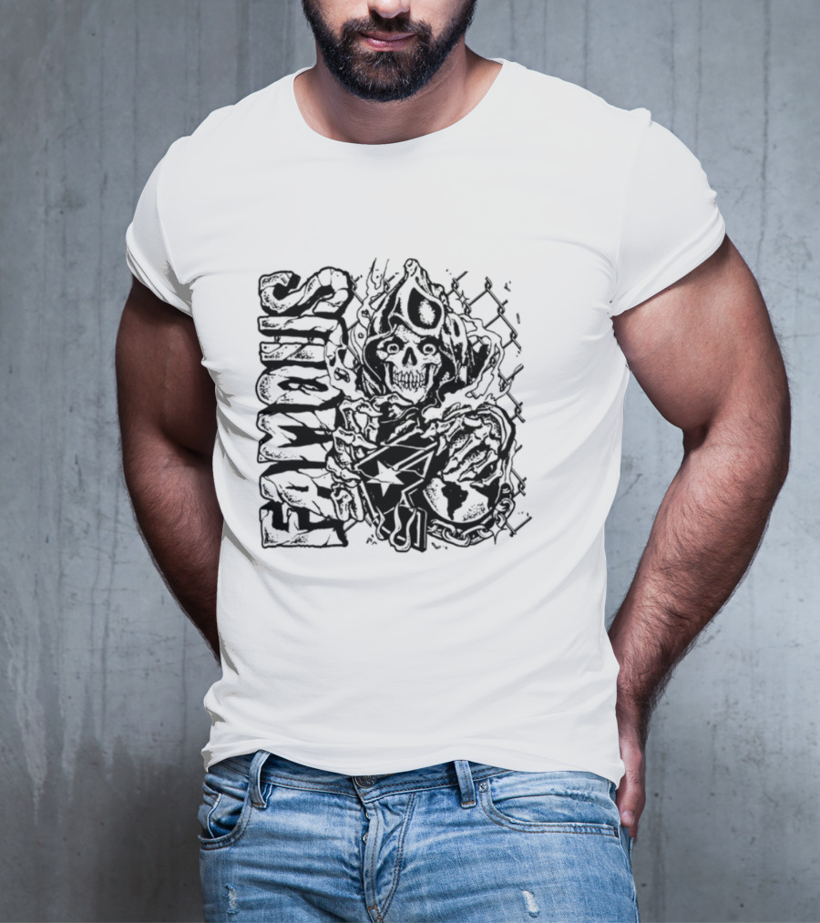 Famous Hardcore Creature Illustration T-Shirt