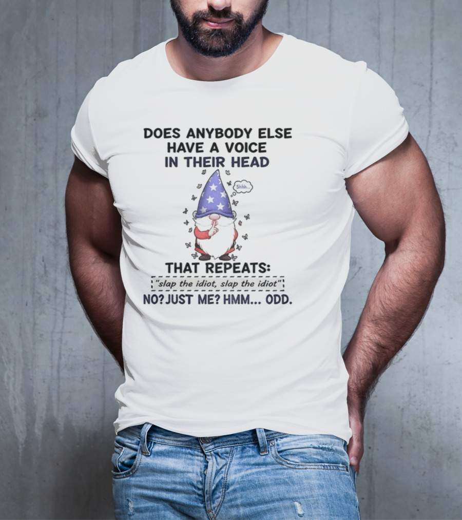 Does Anybody Else Have A Voice In Their Head That Repeats Slap The Idiot Or Just Me Gnome T-Shirt