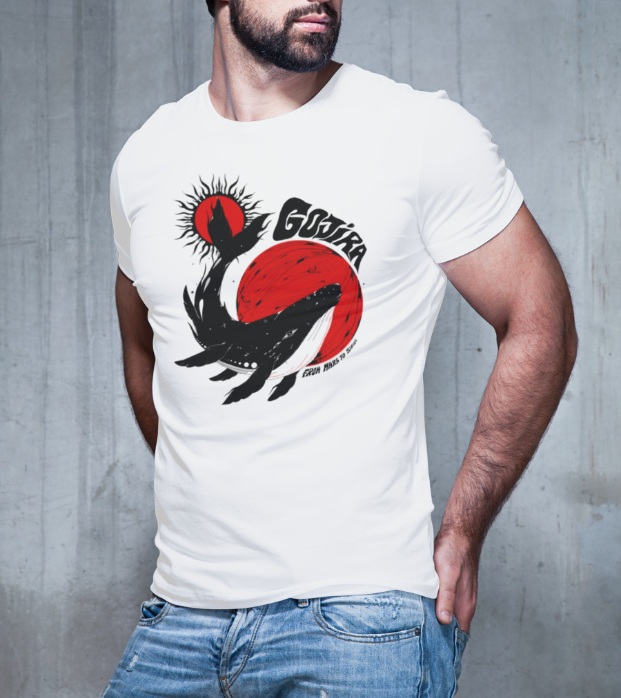 Gojira Whale Red Moon Sun Cosmic Voyage T-Shirt