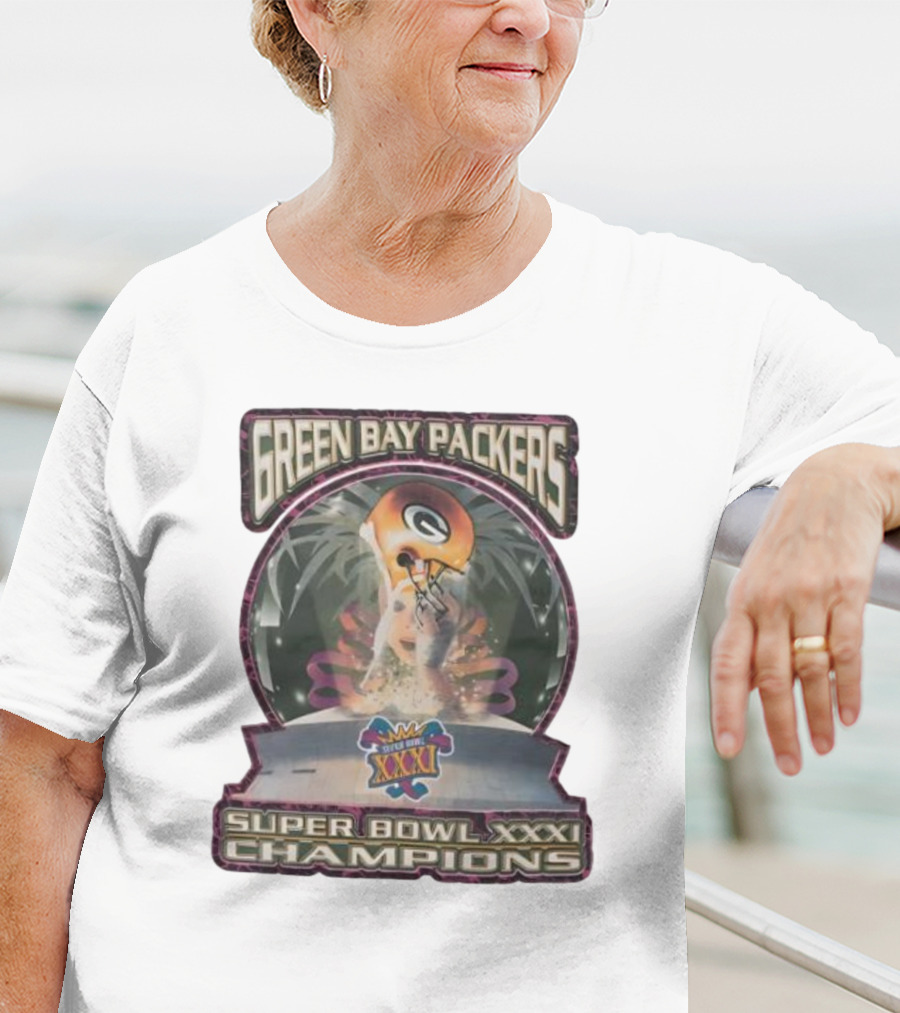 Green Bay Packers Super Bowl XXXI Champions Victory Celebration T-Shirt