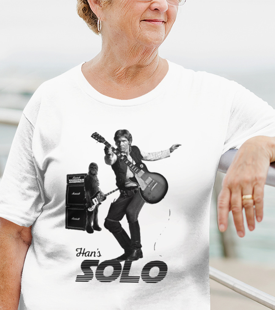 Han_s Solo Chewbacca Guitar Marshall Star Wars T-Shirt