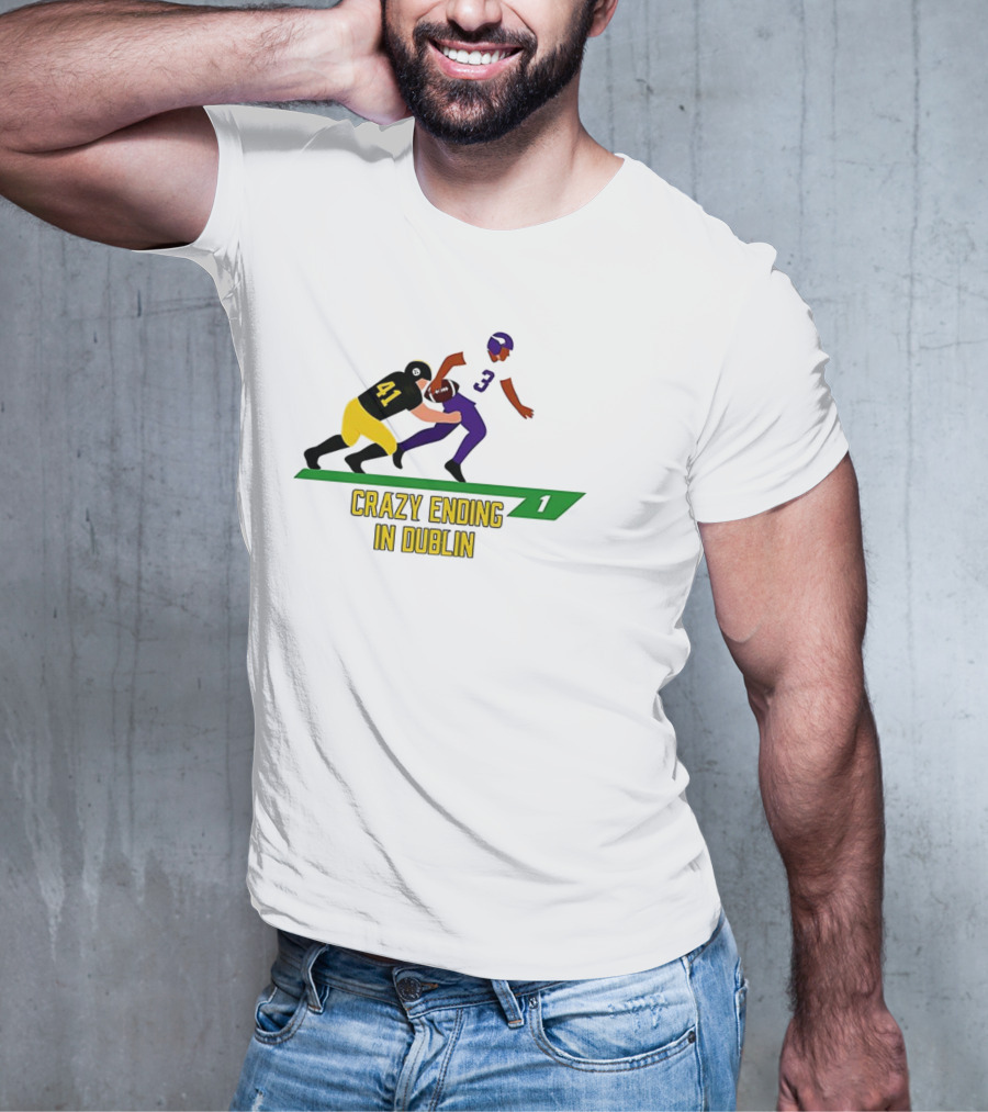NFL Moment Steelers Vikings Crazy Ending In Dublin Number 41 Tackles Number 3 T-Shirt