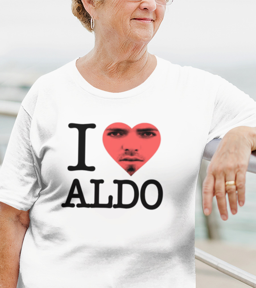 I Love Aldo Heart Face Graphic T-Shirt