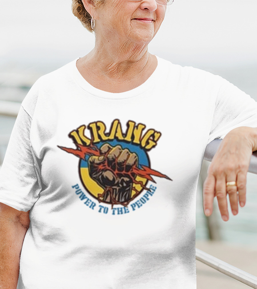 Krang Power To The People Fist With Lightning Bolt T-Shirt