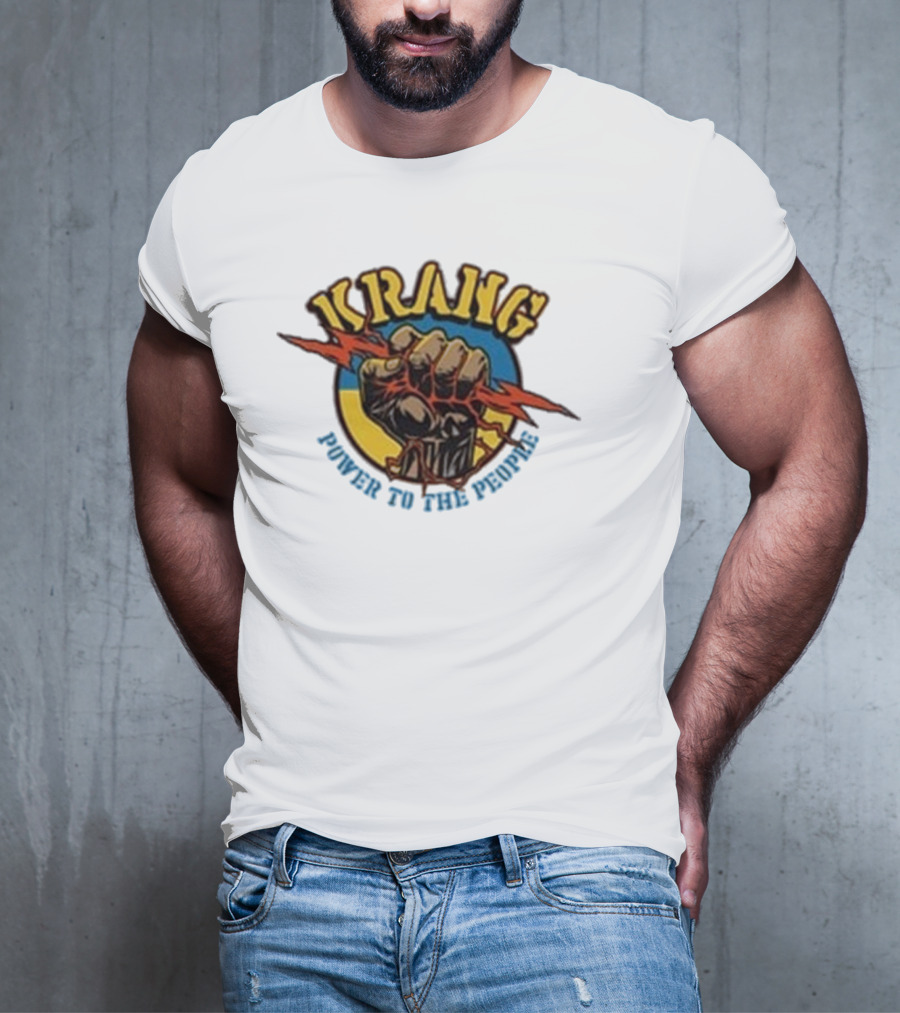Krang Power To The People Fist With Lightning Bolt T-Shirt