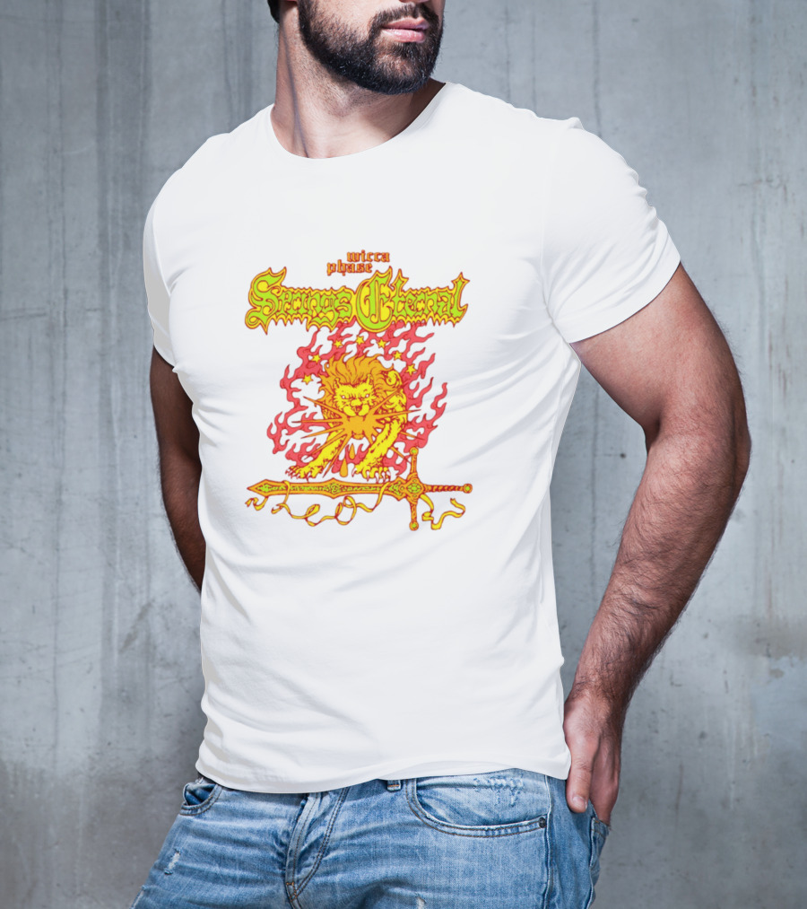 Mecca Blaze Springs Eternal Flaming Lion Sword Leo T-Shirt