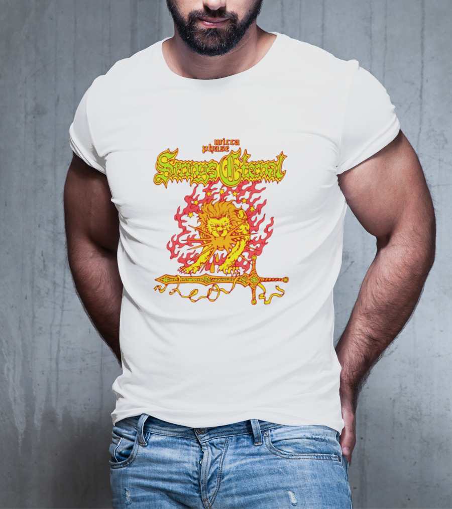 Mecca Blaze Springs Eternal Flaming Lion Sword Leo T-Shirt