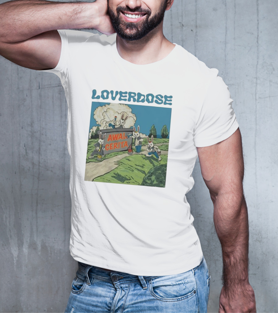 Loverdose Awal Cerita Rabbits Painting Sign T-Shirt