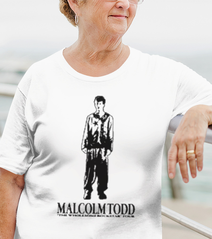 Malcolm Todd Live In Concert The Wholesome Rockstar Tour 2025 Monochrome Stage Presence T-Shirt