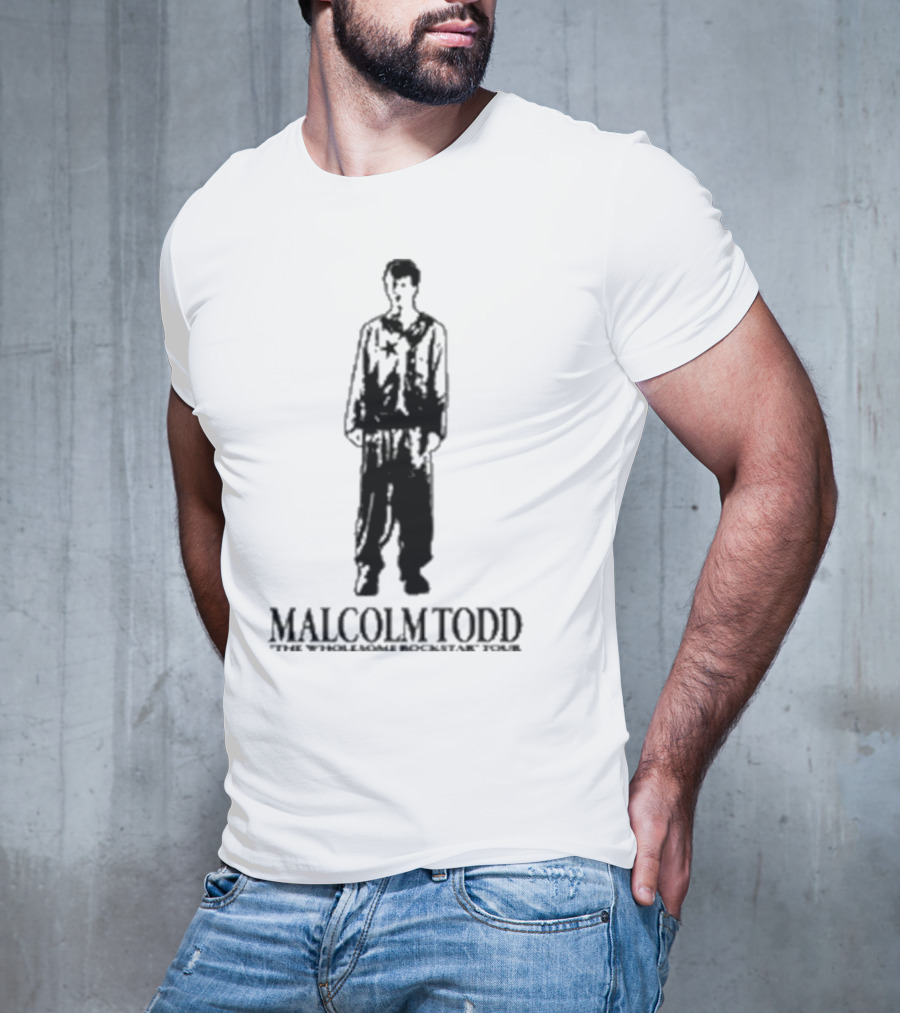 Malcolm Todd Live In Concert The Wholesome Rockstar Tour 2025 Monochrome Stage Presence T-Shirt