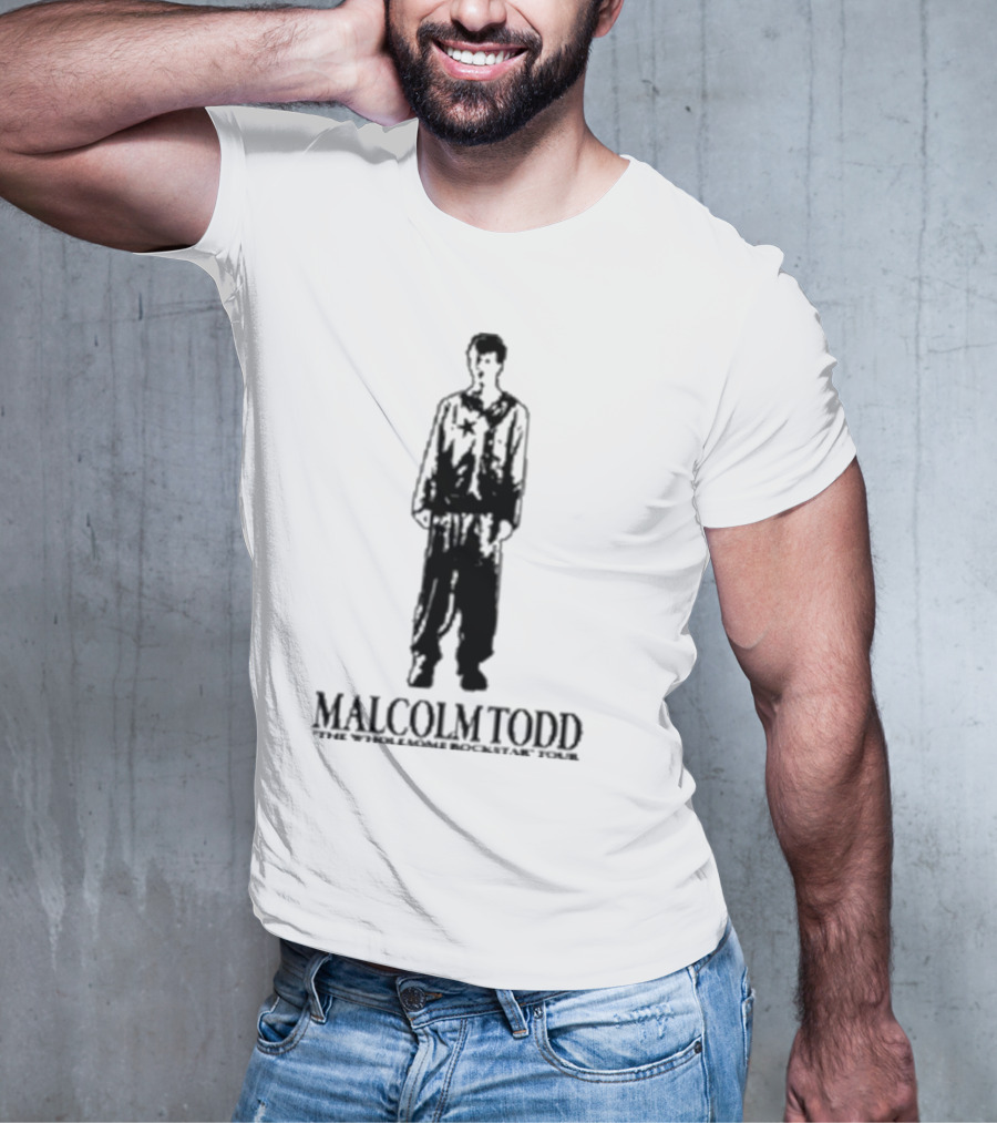 Malcolm Todd Live In Concert The Wholesome Rockstar Tour 2025 Monochrome Stage Presence T-Shirt