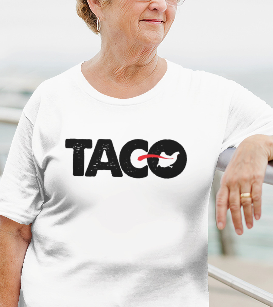 Minocqua Brewing Taco Branded Black And Red Text T-Shirt