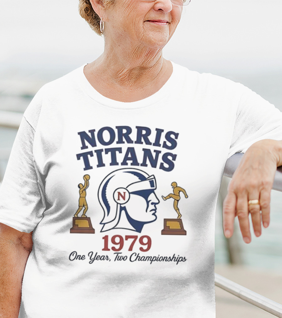 Norris Titans 1979 One Year Two Championships Iconic Sports Victory T-Shirt