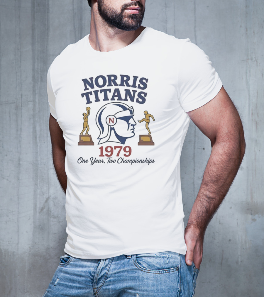 Norris Titans 1979 One Year Two Championships Iconic Sports Victory T-Shirt