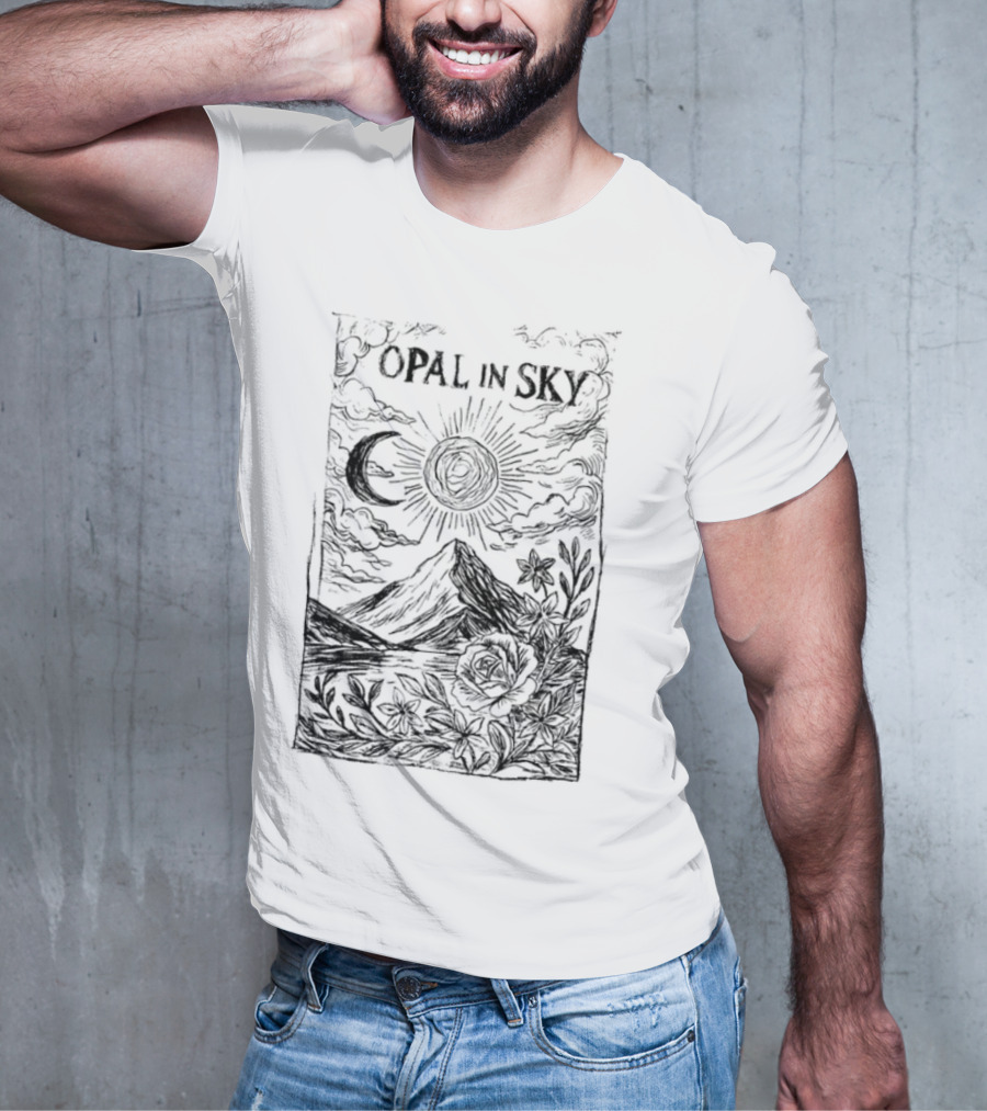 Opal In Sky Lost Moon Owl Mystic Forest Alyvia White T-Shirt