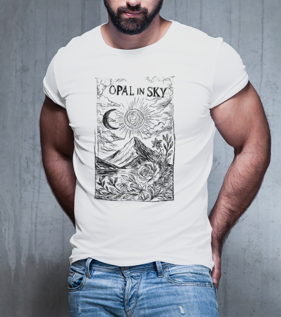 Opal In Sky Lost Moon Owl Mystic Forest Alyvia White T-Shirt