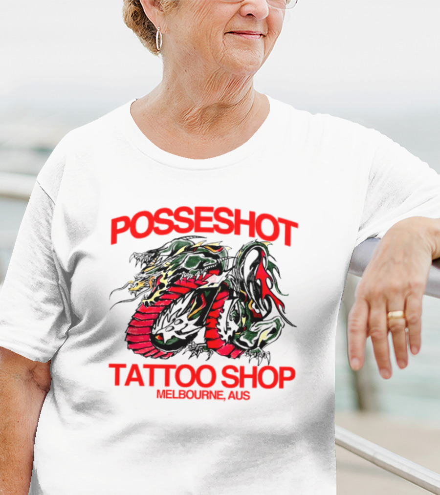 Posseshot Tattoo Shop Melbourne Aus Dragon Art T-Shirt