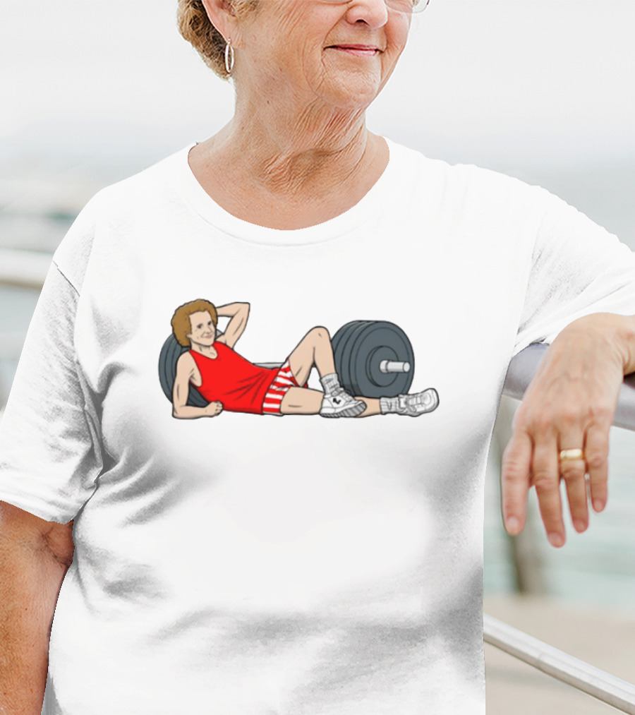 Richard Simmons Weightlifting Fitness Icon Vintage Style T-Shirt