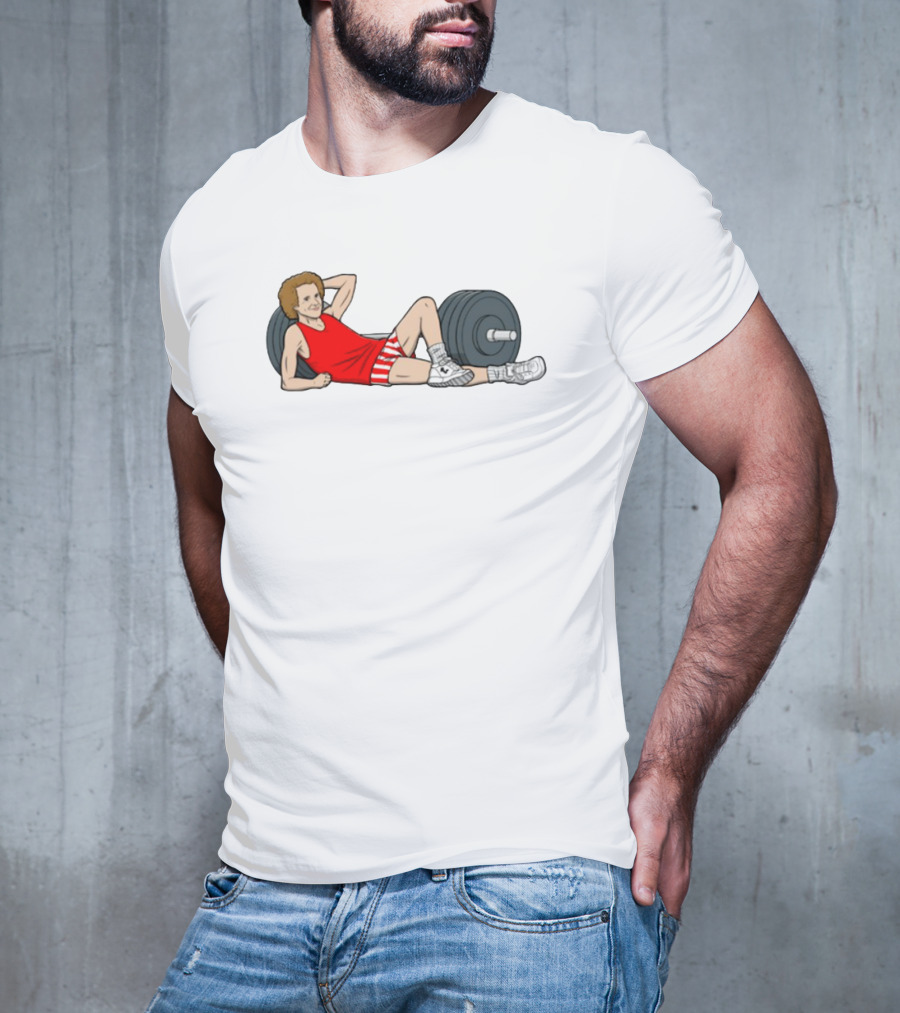 Richard Simmons Weightlifting Fitness Icon Vintage Style T-Shirt