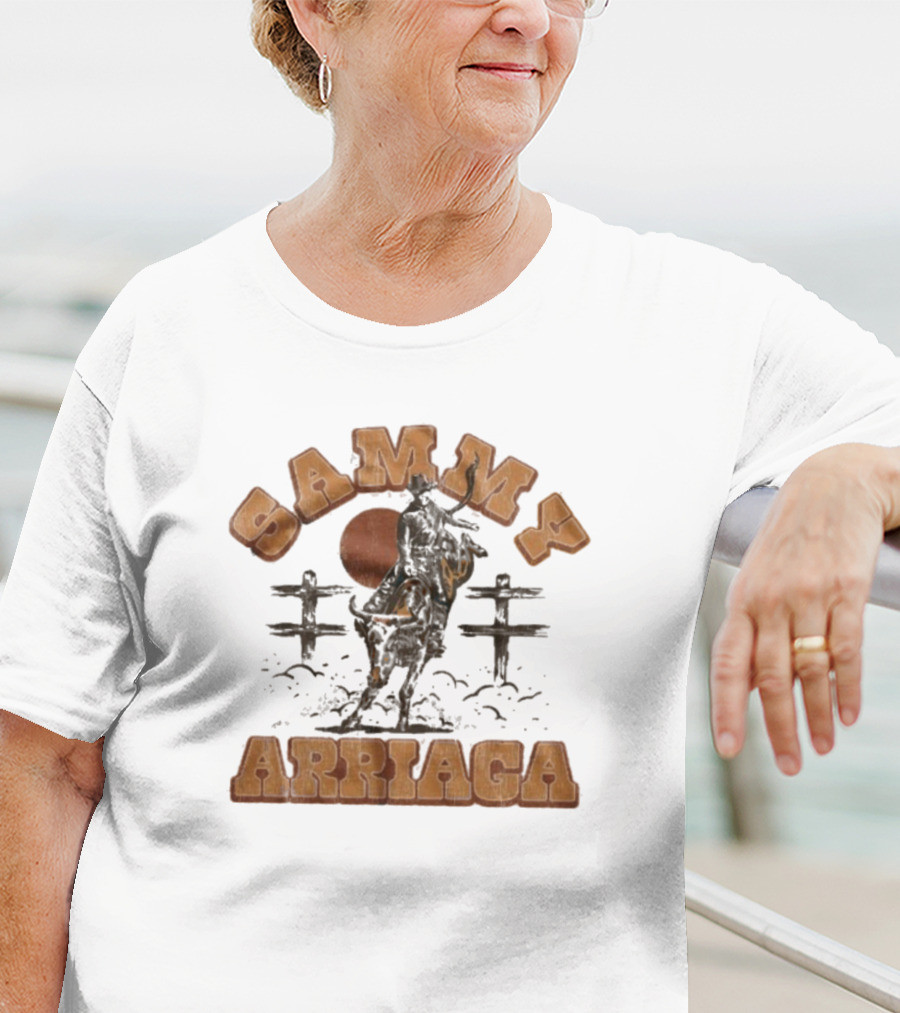 Sammy Arriaga Western Cowboy El Toro Silhouette Vintage Style T-Shirt