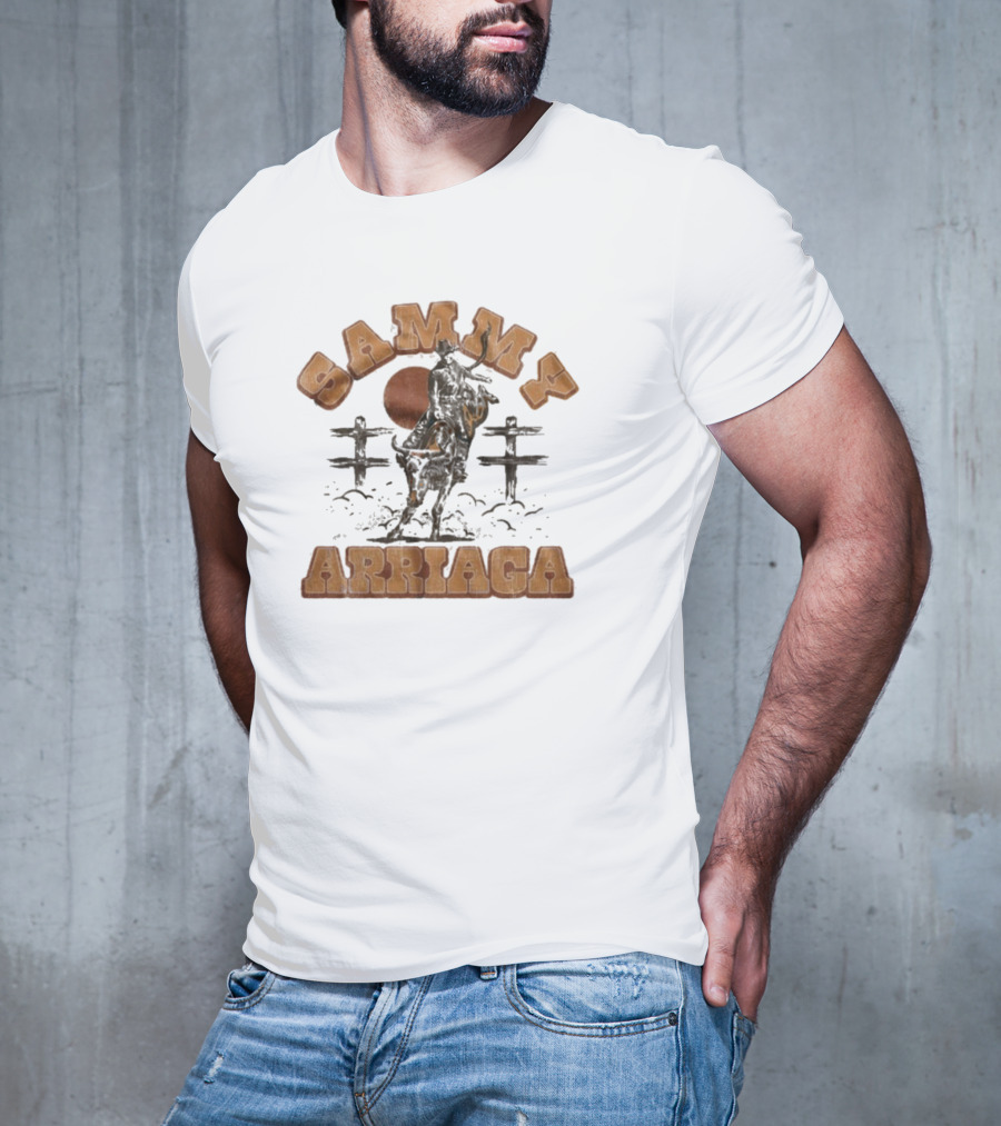 Sammy Arriaga Western Cowboy El Toro Silhouette Vintage Style T-Shirt