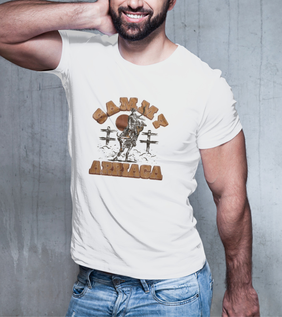 Sammy Arriaga Western Cowboy El Toro Silhouette Vintage Style T-Shirt
