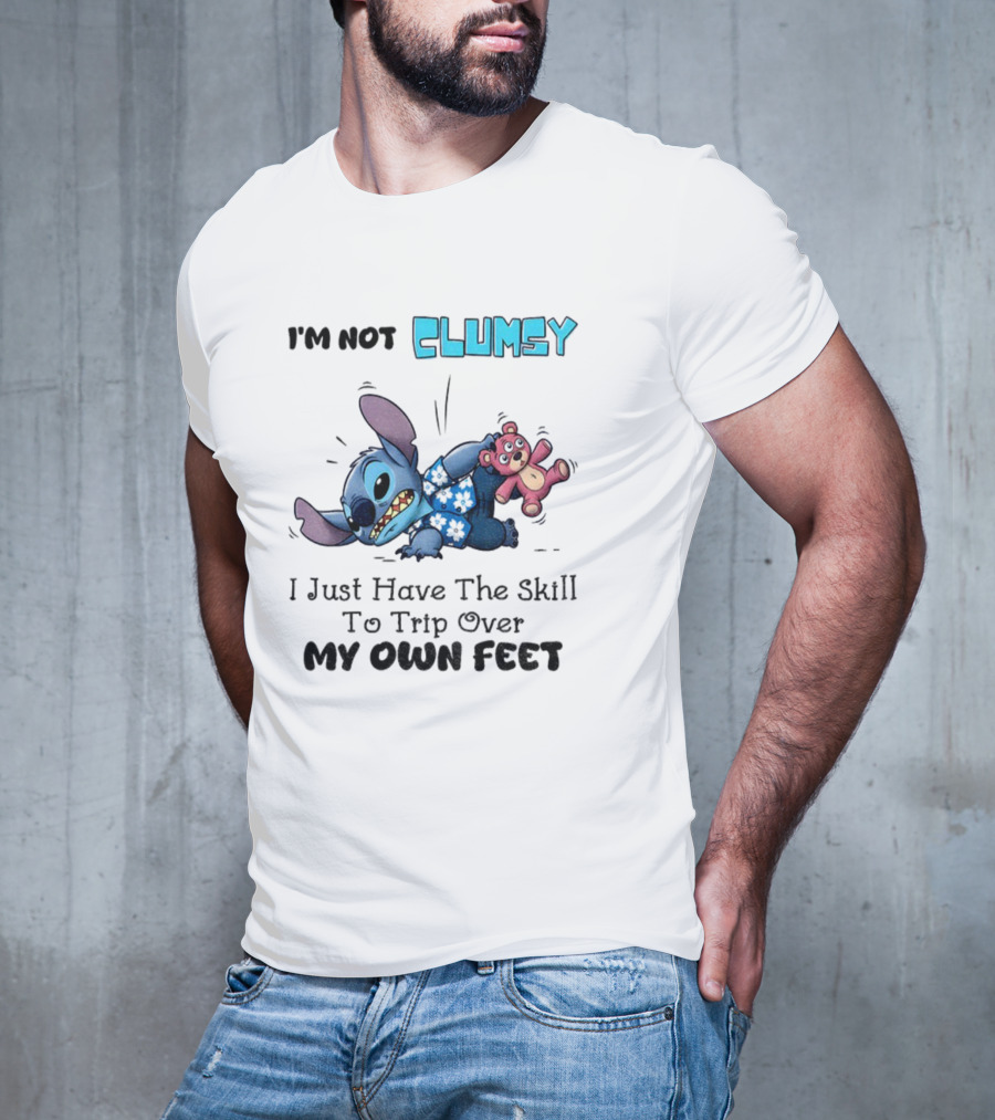 Stitch Clumsy Skill To Trip Over My Own Feet With Teddy Bear T-Shirt