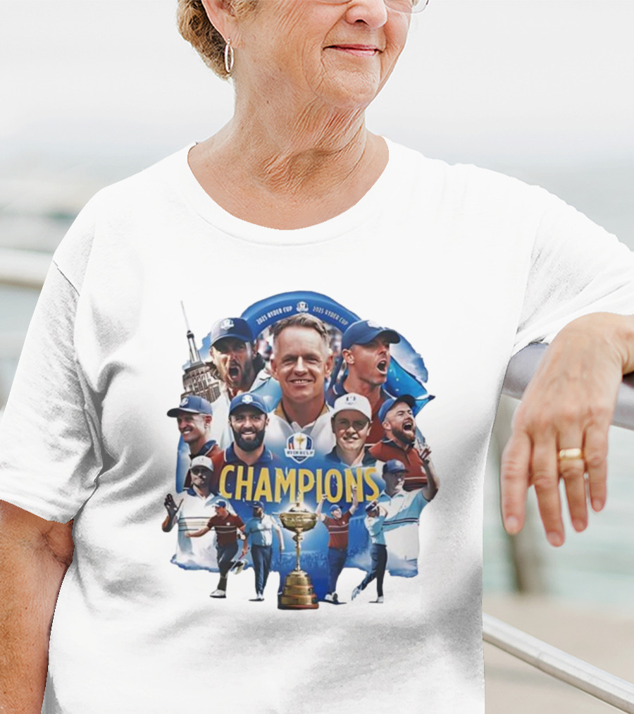 2025 Ryder Cup Team Europe Champions Celebration T-Shirt