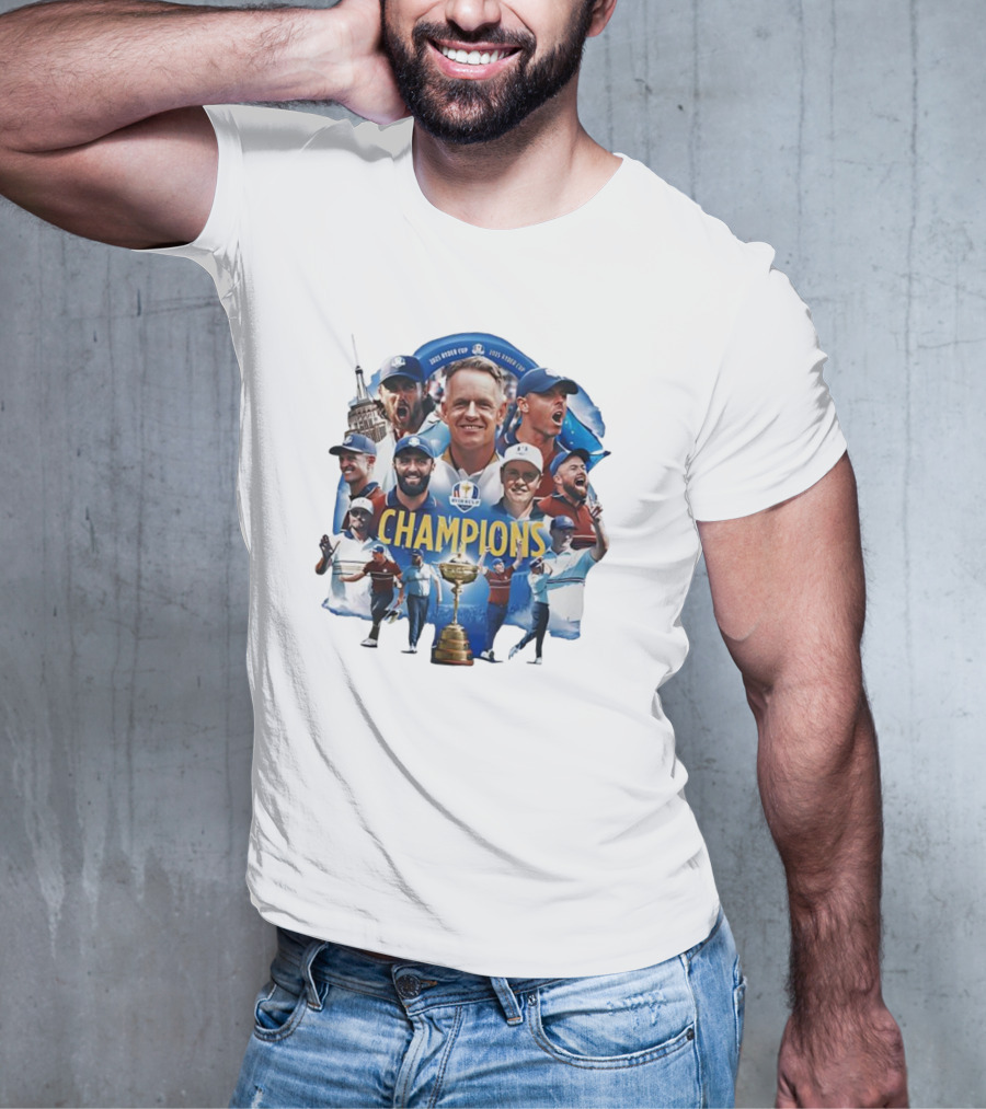 2025 Ryder Cup Team Europe Champions Celebration T-Shirt