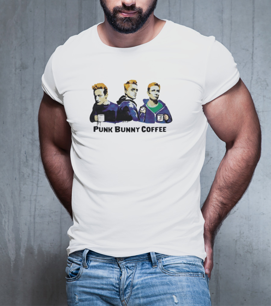 Punk Bunny Coffee Graffiti Style Trio With S T-Shirt