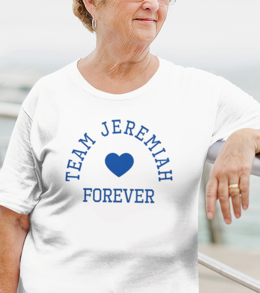 Team Jeremiah Forever Blue Heart Emblem T-Shirt
