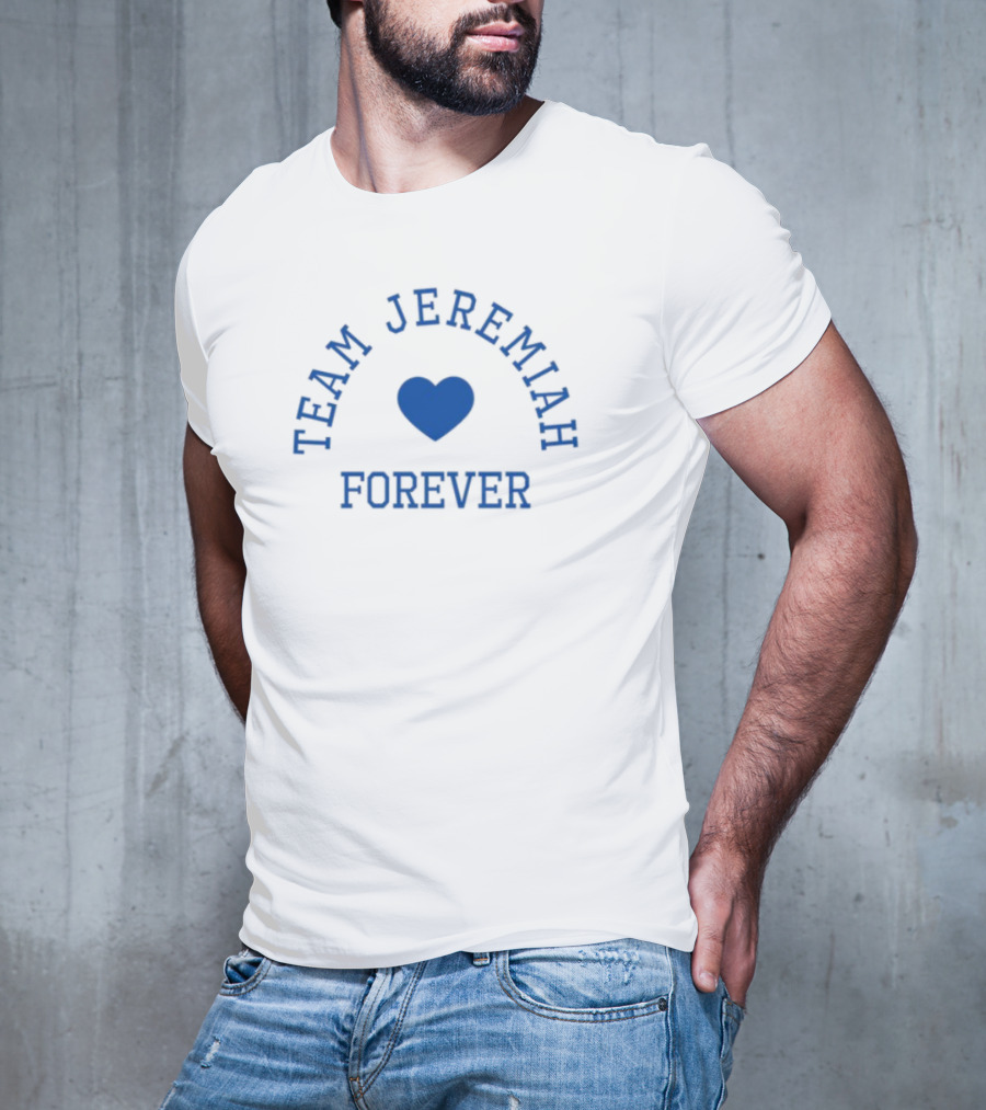 Team Jeremiah Forever Blue Heart Emblem T-Shirt