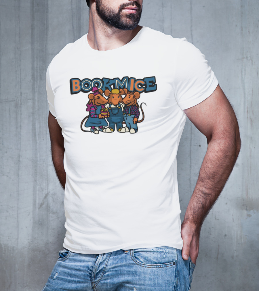 Bookmice TVO Kids Show Characters Retro Cartoon Mice Trio T-Shirt