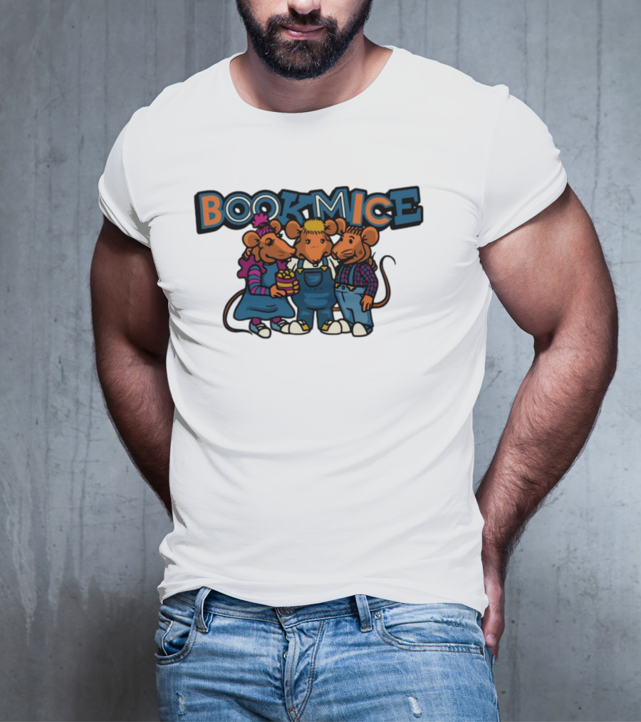 Bookmice TVO Kids Show Characters Retro Cartoon Mice Trio T-Shirt