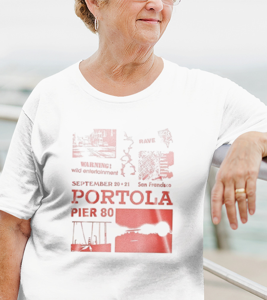 Warning Wild Entertainment Portola September 29-30 2025 San Francisco Pier 80 Lineup T-Shirt