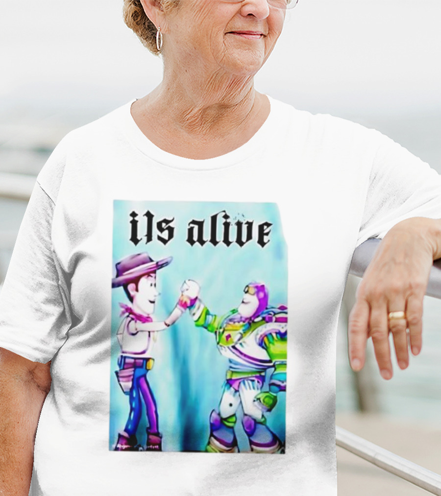 Ils Alive Woody And Buzz Lightyear Fist Bump T-Shirt