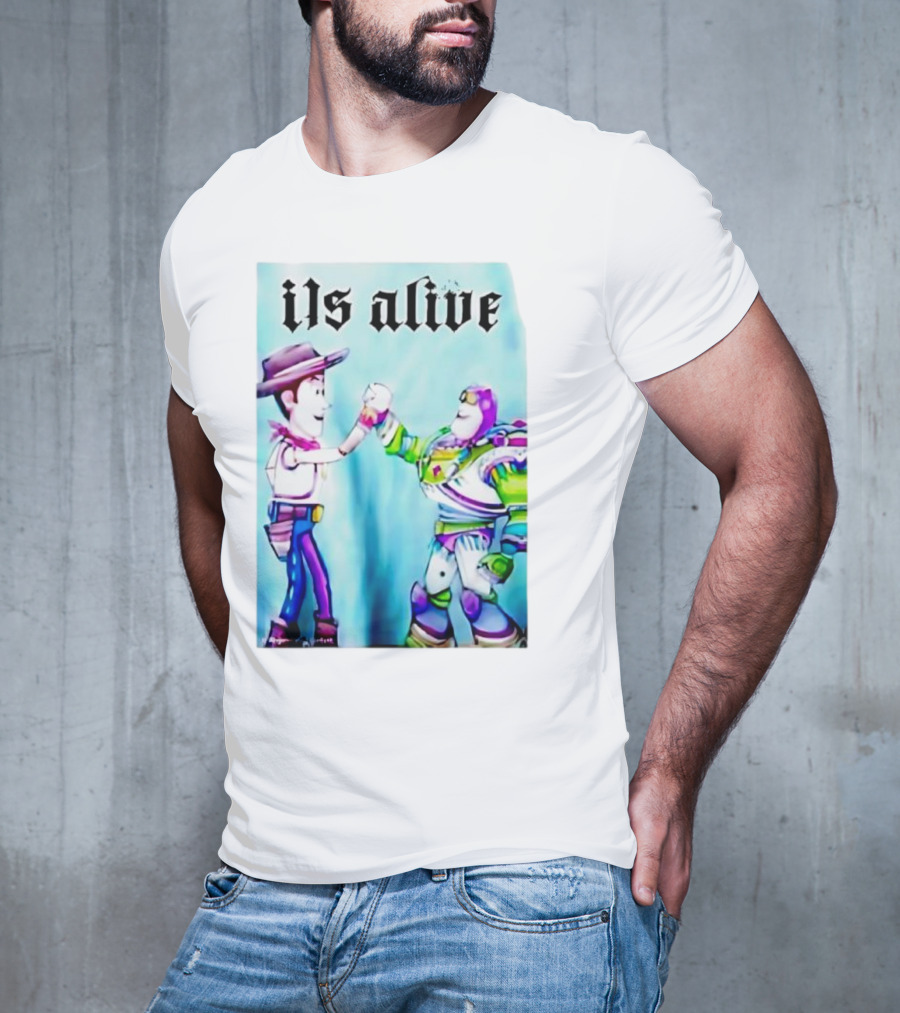 Ils Alive Woody And Buzz Lightyear Fist Bump T-Shirt