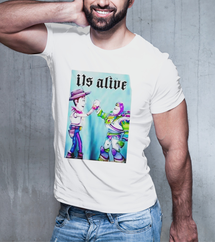 Ils Alive Woody And Buzz Lightyear Fist Bump T-Shirt