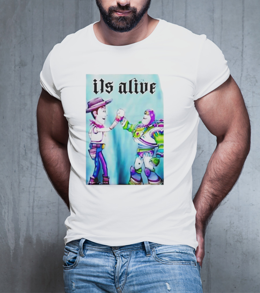 Ils Alive Woody And Buzz Lightyear Fist Bump T-Shirt