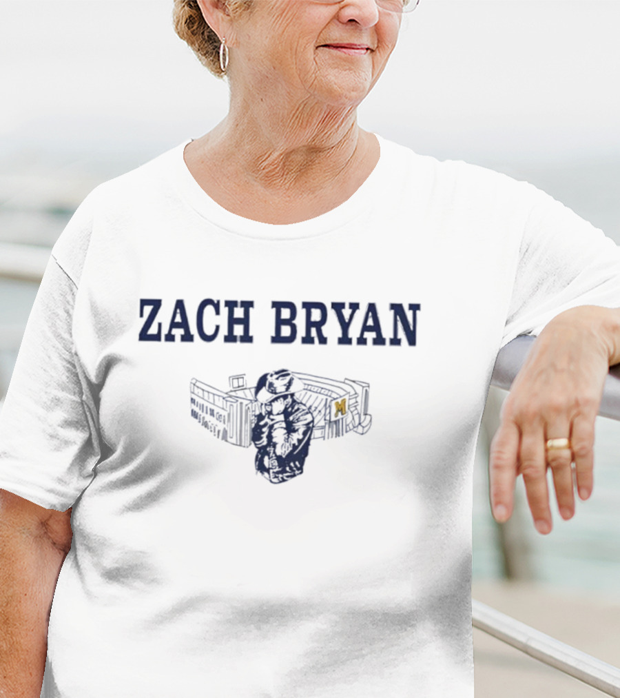 Zach Bryan Concert At Michigan Stadium Iconic Music Event T-Shirt