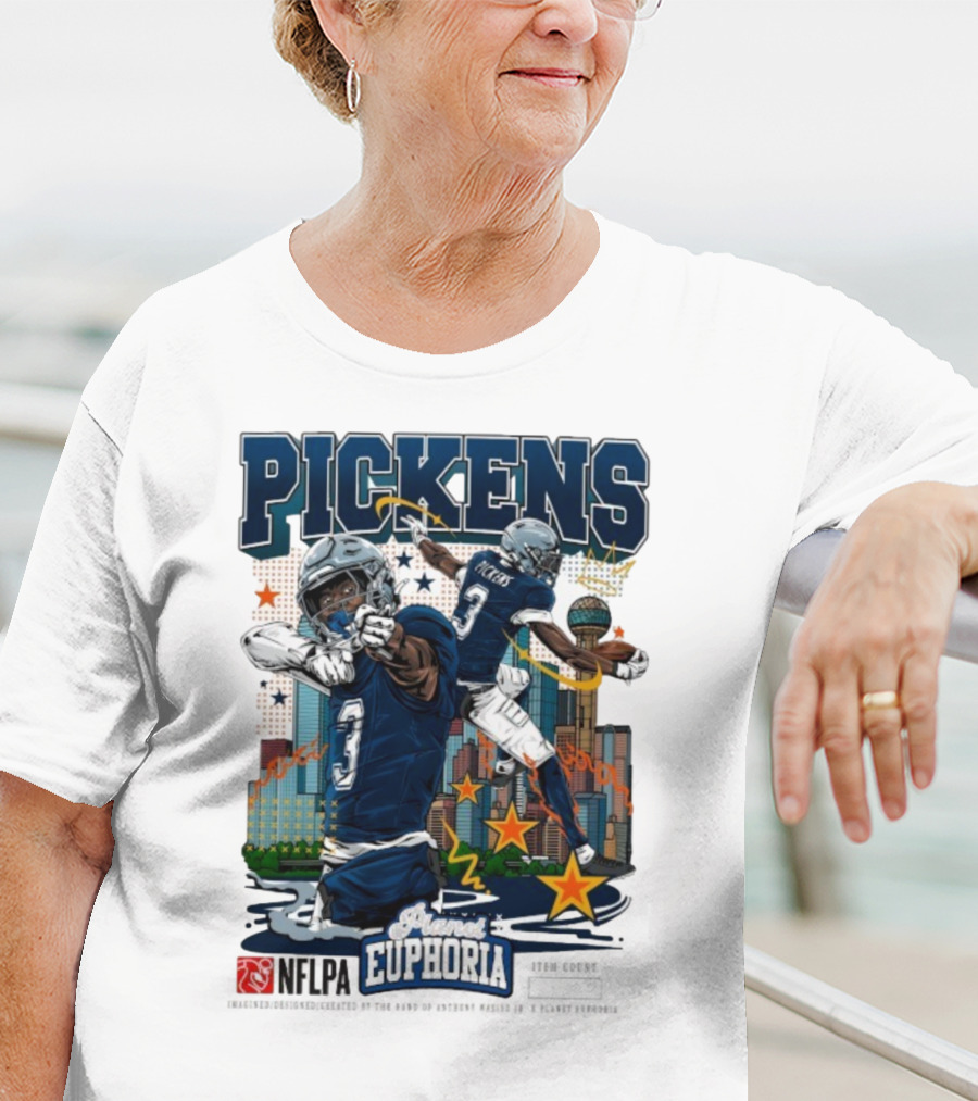 Pickens Planet Euphoria NFPLA Players Inc Iconic Sports Theme T-Shirt