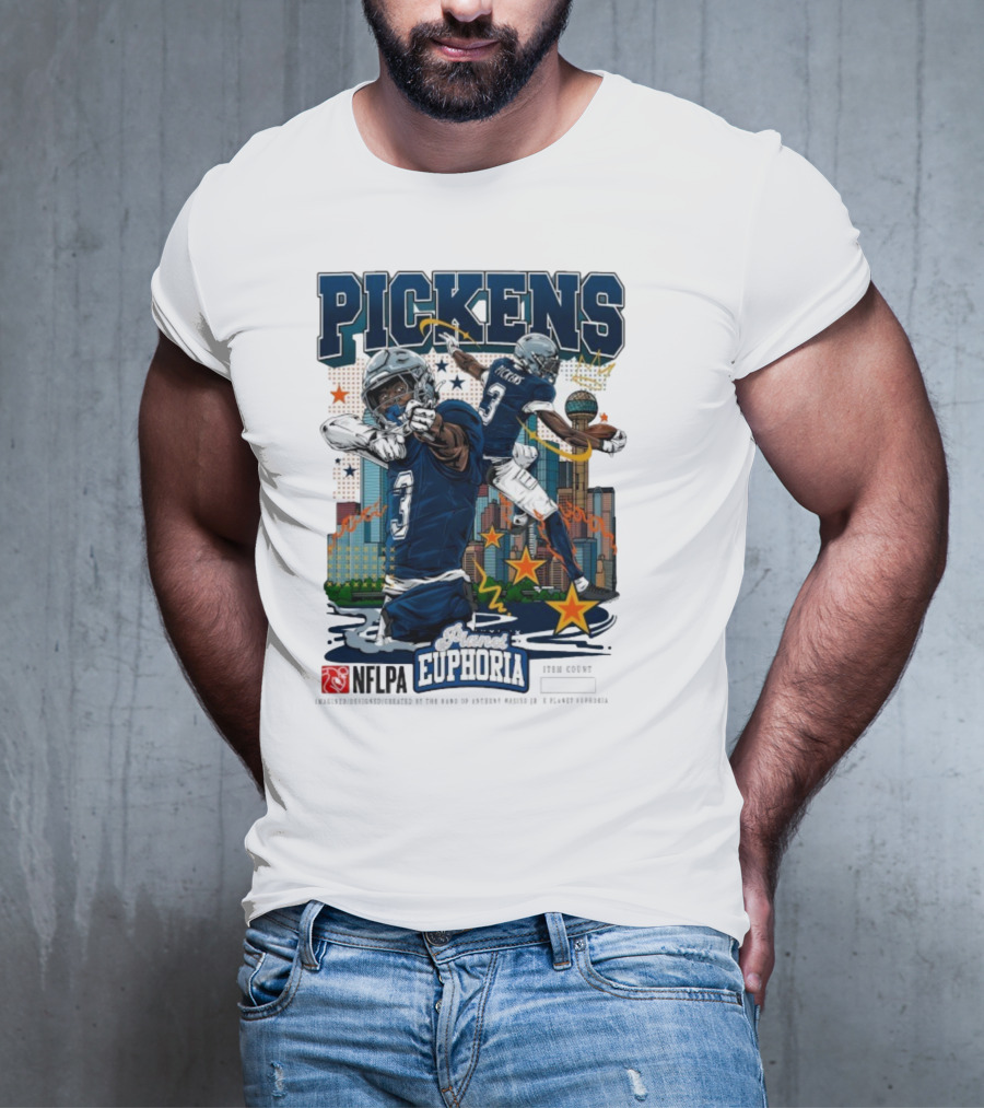 Pickens Planet Euphoria NFPLA Players Inc Iconic Sports Theme T-Shirt